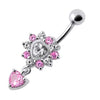 Enchanting Royal Heart Jeweled Belly Ring - Elevate Your Style Today!