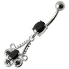 Trendy Stone Jeweled Dangling Bar Belly Ring - Elevate Your Style!