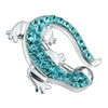 Trendy Jeweled Lizard Reverse Belly Ring - 316L Steel & Sterling Silver Charm