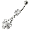 Trendy Stone Jeweled Dangling Bar Belly Ring - Elevate Your Style!