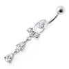 Trendy Pear-Shaped Jeweled Belly Ring – Elevate Your Style Today!