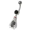 Sparkling Jeweled Penguin Belly Ring - Trendy 14g Surgical Steel Design