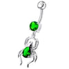 Sparkling Jeweled Spider Belly Ring - Trendy Body Jewelry