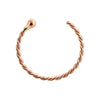 Trendy 9ct Gold Twisted Hoop Nose Ring - Elegant & Eye-Catching Accessory!