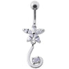 Sparkling Jeweled Star Belly Ring - Dazzle in Style!