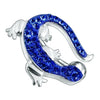 Trendy Jeweled Lizard Reverse Belly Ring - 316L Steel & Sterling Silver Charm