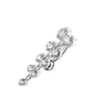 Elegant Jeweled Silver Curved Belly Ring - Trendy & Stylish Body Jewelry