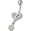 Trendy Jeweled Heart Belly Ring – Statement Jewelry for Bold Online Shoppers!