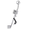 Trendy Jeweled Silver Navel Belly Ring – Stylish Body Jewelry for You!