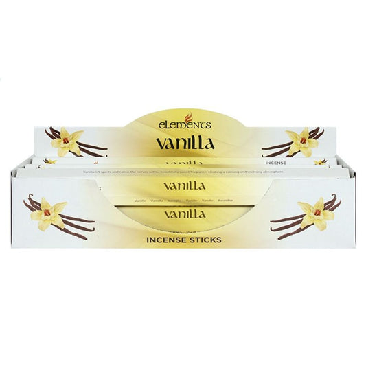 Set of 6 Packets of Elements Vanilla Incense Sticks