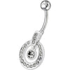 Vibrant Jeweled Banana Bar Belly Ring – Dazzle with Style!