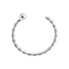 Trendy 9ct Gold Twisted Hoop Nose Ring - Elegant & Eye-Catching Accessory!