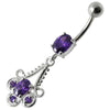 Trendy Stone Jeweled Dangling Bar Belly Ring - Elevate Your Style!