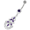 Stunning Jeweled Chandelier Belly Ring - Dazzle with Every Move!