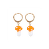 Orange Mushroom Dangle Earrings