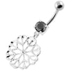 Sparkling Star Belly Ring: 925 Silver & Cubic Zirconia Jewelry for Your Style