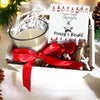 Festive Cheer Christmas Gift Hamper: Necklace, Candle & Chocolates Delight