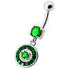 Trendy Jeweled Belly Ring: Multi-Stone Dangle with Surgical Steel Elegance