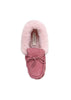 Nordvek Cozy Sheepskin Suede Moccasin Slippers - Non-Slip Comfort