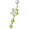 Trendy Jeweled Star Belly Ring - Surgical Steel & Sterling Silver Delight!