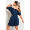 Chic Jessica Off Shoulder Belted Mini Dress - Flaunt It with Confidence!