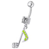 Trendy Jeweled Silver Navel Belly Ring – Stylish Body Jewelry for You!