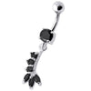 Trendy Sterling Silver Curved Bar Belly Ring - Dazzle in Style!