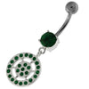 Sparkling Sterling Silver Jeweled Belly Ring ? Trendy and Chic!