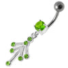 Chic Sterling Silver Jeweled Belly Ring - Elevate Your Body Jewelry Game!