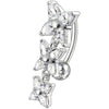 Trendy Reverse Dangling Belly Ring - Elegant Sterling Silver Charm