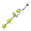 Trendy Pear-Shaped Jeweled Belly Ring – Elevate Your Style Today!