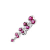 Elegant Jeweled Silver Curved Belly Ring - Trendy & Stylish Body Jewelry