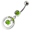 Trendy Jeweled Sterling Silver Banana Bar Belly Ring - Shop Now!