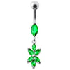 Trendy Sterling Silver Flower Belly Ring - Elegant Body Jewelry!