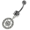 Sparkling Sterling Silver Jeweled Belly Ring ? Trendy and Chic!