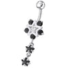 Trendy Jeweled Star Belly Ring - Surgical Steel & Sterling Silver Delight!