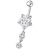 Trendy Jeweled Star Belly Ring - Surgical Steel & Sterling Silver Delight!