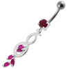 Trendy Multi-Stone Jeweled Dangling Belly Ring - Stylish & Chic!