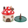 Mushroom House Resin Incense Cone Burner