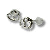 Two Hearts Silver Stud Earrings - A Timeless Gift for Mum & Daughter!