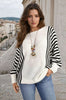 Cozy Reyna Striped Batwing Knit Jumper - Trendy & Comfortable Style!