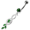 Trendy Multi-Stone Jeweled Dangling Belly Ring - Stylish & Chic!