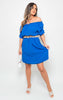 Chic Jessica Off Shoulder Belted Mini Dress - Flaunt It with Confidence!