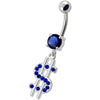 Trendy Jeweled Dollar Sign Belly Ring - Glam Up Your Style!