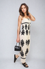 Chic & Vibrant Printed Strapless Jumpsuit for Effortless Style