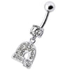 Trendy Silver Horseshoe Belly Ring - Shine Bright in Style!