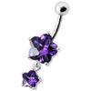 Trendy Sterling Silver Floral Belly Ring with Surgical Steel Bar – Shop Now!