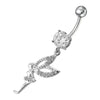 Trendy Angel Charm Jeweled Belly Ring - Elevate Your Style!