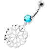 Sparkling Star Belly Ring: 925 Silver & Cubic Zirconia Jewelry for Your Style