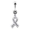 Trendy CROSS Logo Sterling Silver Belly Ring - 14g Surgical Steel Glam!